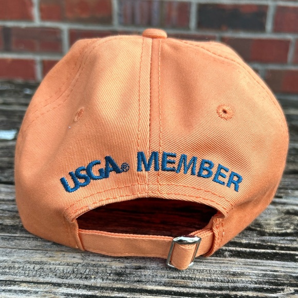 US Open 2015 Chambers Bay Orange Golf Hat Cap USGA Member Adjustable Strap - Picture 3 of 8
